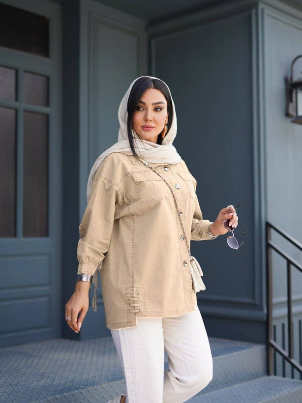 کت کتان یقه مردانه مدل دلوان