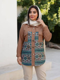 مانتو مخمل کبریتی مدل روناک