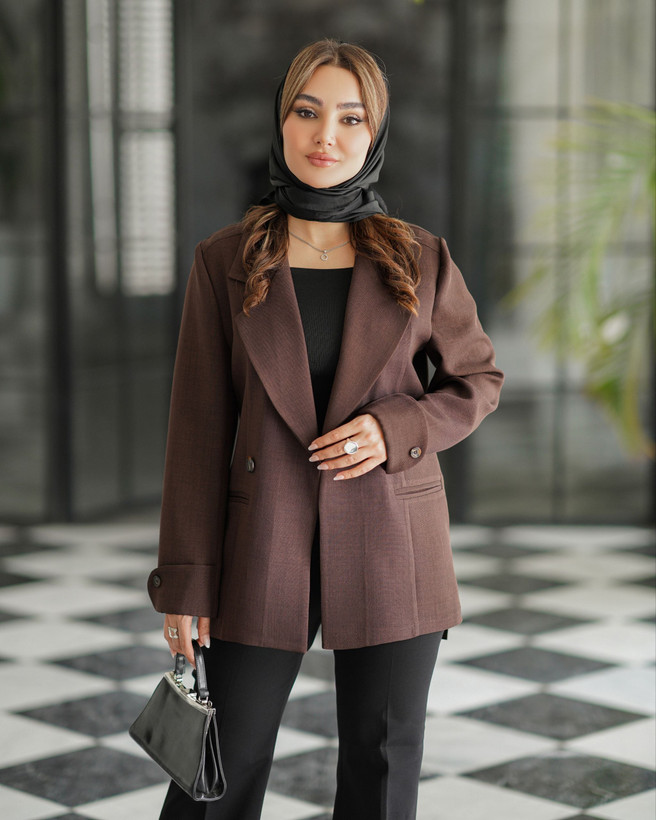 کت یقه انگلیسی بغل چاکدار مدل صحرا