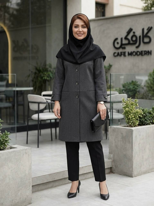 مانتو پاییزه اداری و کاربردی قواره دار